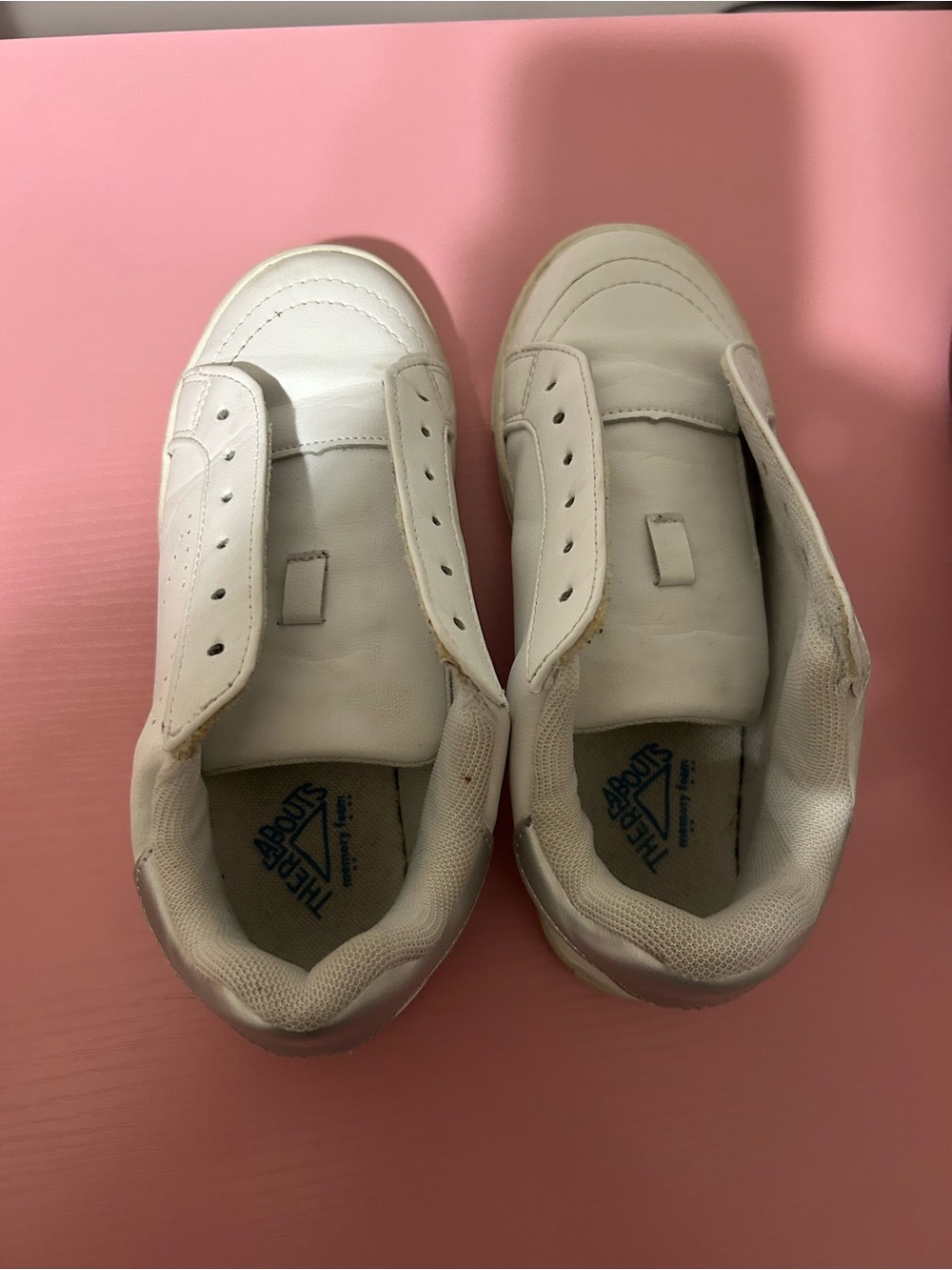 Girls Slip-On Athletic Sneakers in White